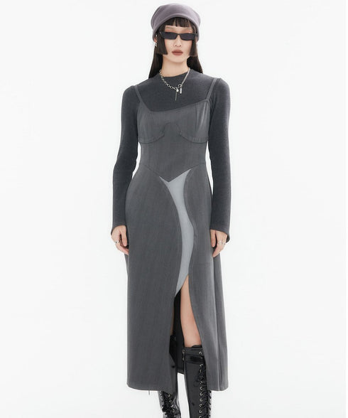 Layered Slit Dress